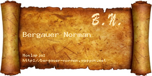 Bergauer Norman névjegykártya